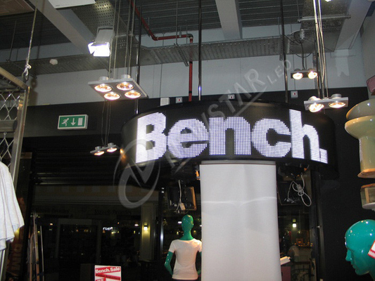 P7.62 Flexible LED Display , Indoor Curved led screen for shopping malls