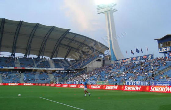 Full Color Advertising Football Stadium Perimeter LED Display Boards P12mm , 5800cd/㎡
